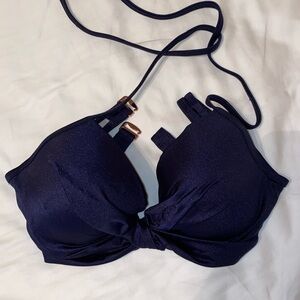 Blue push up bikini top